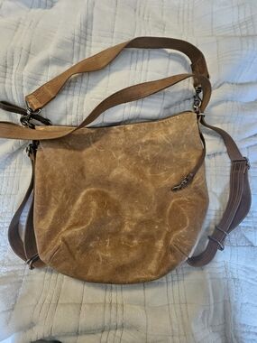 Rough And Tumble Brown Leather Handbag Converts To Backpack